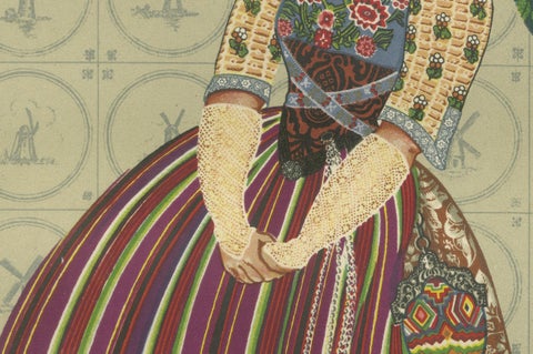 Radiant Festival Dress of South Beveland Couple, ca. 1780–1840, Published 1932, close-up 2