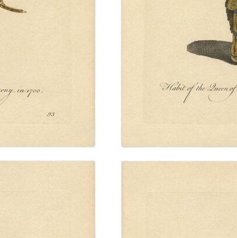 Polish Royal & Noble Costume Engravings, Hand-Colored Set of 4, 1749, close-up 2