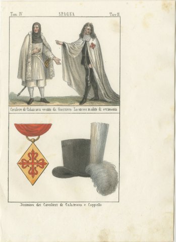 Knight of Calatrava in War Dress and Ceremonial Habit with Badge and Hat, 1842, view 2