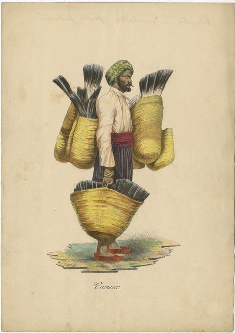 Set of 9 Antique Costume Prints, Turkey, Albania, Anatolia, 'c.1840', view 4