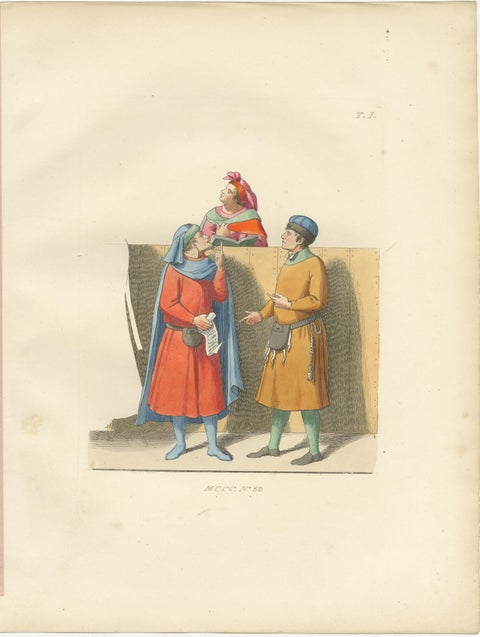 Dialogue, Diplomacy and Divine Right: Medieval Italian Costume Scenes, 1845, view 3