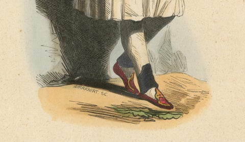 Greek Man in Traditional Dress, Hand-Coloured Lithograph, c.1845, close-up 4