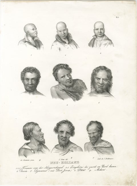 Portrait Study of Indigenous People of New Holland (modern-day Australia), 1836, view 2