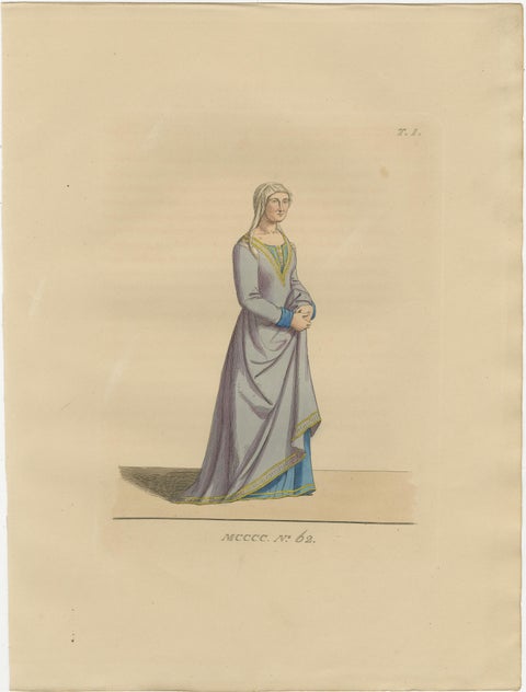 Florentine Matron, Roman Senator & Renaissance Physician in Historic Dress, 1845, view 2