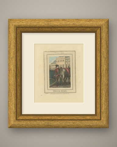 Brick Dust, Portman Square, Cries of London, 1804, shown framed