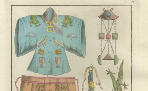 Set of Three Antique East Asian Costume & Arms Plates, Ferrario, 1815, view 5