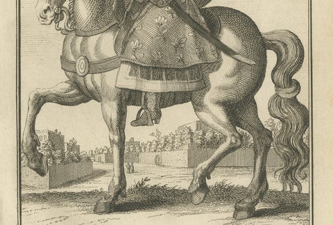 Mounted Persian Soldier, Safavid Military Costume, c.1730, close-up 3