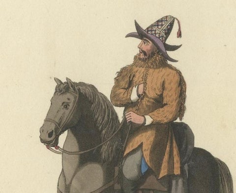 Kirghiz Elegance Engraved: A Study of 19th Century Central Asian Attire, 1814, close-up 2