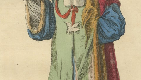 Antique Costume Print Lady in Chinese Tartary Jefferys, 1749, close-up 6