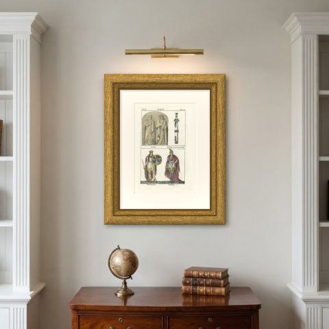 Druids, Pharamond's Sword and the Frankish Kings Pharamond and Clodio, 1842, shown framed on a wall